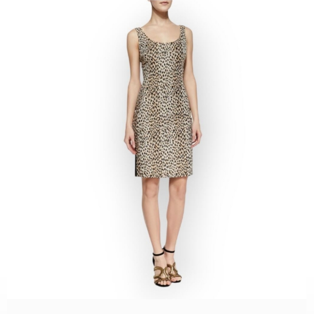 DIANE VON FURSTENBURG women's Arianna leopard print fitted dress size XS 0 - Picture 1 of 11